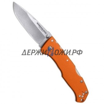 Нож Working Man 4116 Stainless Blade, Blaze Orange GFN Handle Cold Steel складной CS 54NVRY